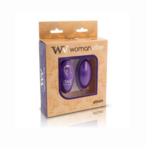 WOMANVIBE - ALSAN HUEVO CONTROLE AFSTANDSBEDIENING NEGRO SILICONA PAARS
